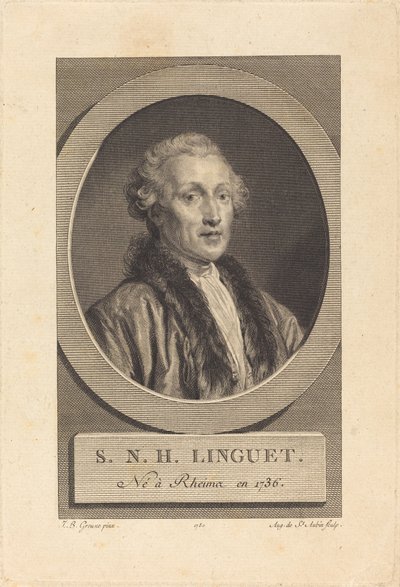 Simon-Nicolas-Henri Linguet od Augustin de Saint Aubin after Jean Baptiste Greuze