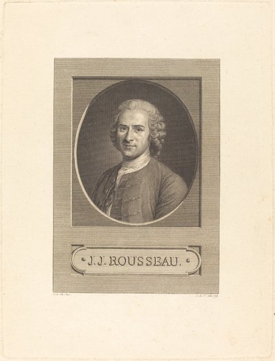 Frontispis: J.J. Rousseau od Augustin de Saint Aubin after Maurice Quentin