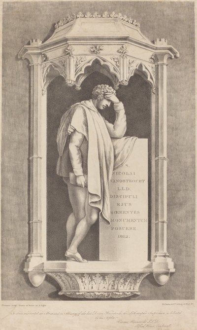 Památník Nicolai Wanostrocht od Augustine Aglio after John Flaxman