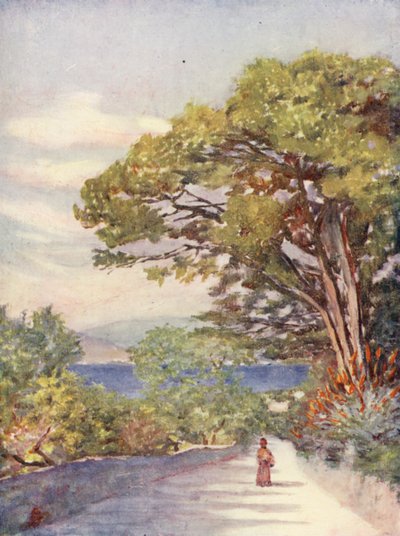 Cesta na Gibraltaru (barevná litografie) od Augustine Fitzgerald