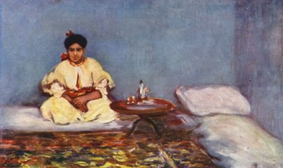 V židovské čtvrti, Tanger (barevná litografie) od Augustine Fitzgerald