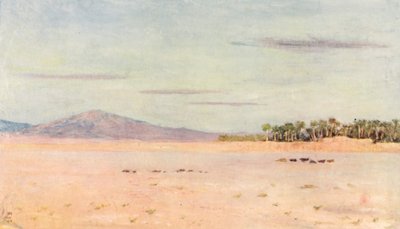 Poušť u Biskry (barevná litografie) od Augustine Fitzgerald