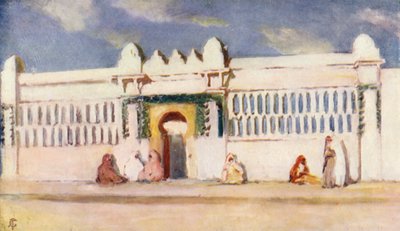 Medersa, Alžír (barevná litografie) od Augustine Fitzgerald