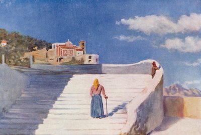 Ulice Atrani (barevná litografie) od Augustine Fitzgerald
