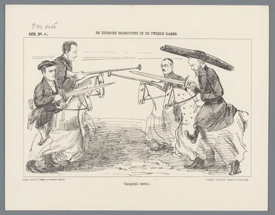 Utrechtská maškaráda z roku 1851: Rederijkers v roce 1500 Rederijkerovi. 1500 (název na objektu) Národní dějiny. od nejstarších dob do konce 17. století, v osmi scénách, v kostýmech uváděných H.H. Studenti Utrechtské školy od Augustinus Jacobus Bernardus Wouters