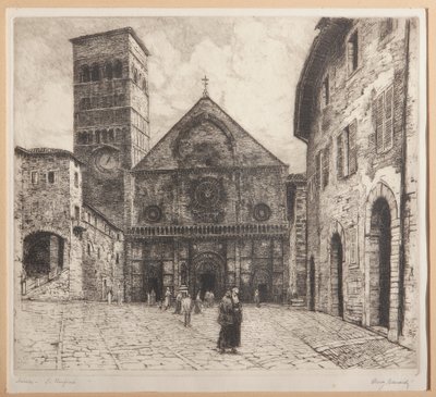 Assisi, S. Rufinus (lept na papíře) od Augusto Baracchi