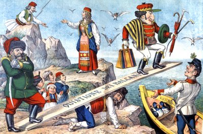 Problematika Balkánu, cca 1900 (ilustrace) od Augusto Grossi