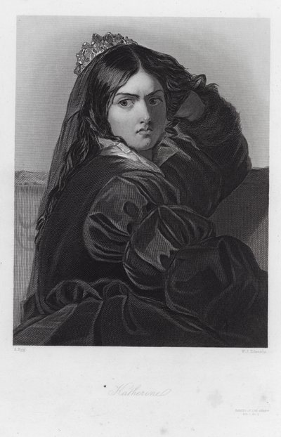 Kateřina, postava ve Zkrocení zlé ženy (rytina) od Augustus (after) Egg
