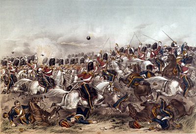 Bitva u Balaclavy. Brilantní útok Skotů Greys, 25. října 1854, vyryl Augustus Butler, vydalo nakladatelství Stannard and Dixon, Londýn, 6. ledna 1855. od Augustus Butler