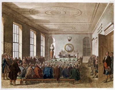 Setkání Zemědělské společnosti, Londýn, 1808-1810 od Augustus Charles Pugin, Thomas Rowlandson