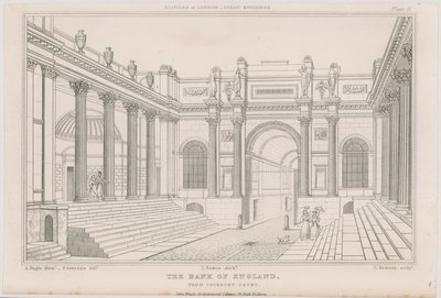 Bank of England, Lothbury Court od Augustus Charles Pugin