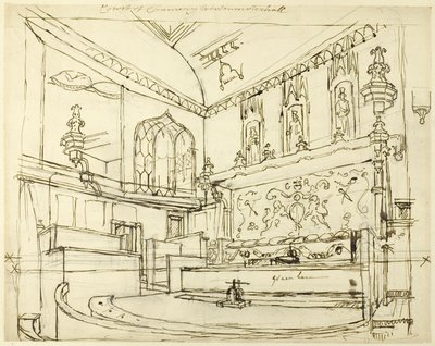 Court of Chancery, Westminster Hall od Augustus Charles Pugin