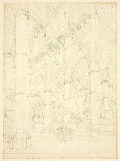 Severní ulička, Westminsterské opatství od Augustus Charles Pugin