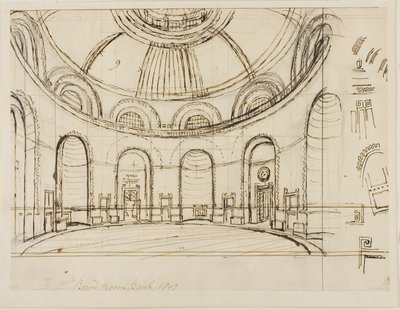 Round Room Bank od Augustus Charles Pugin