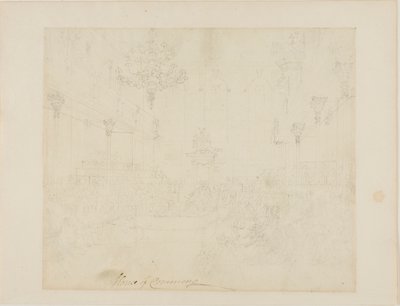Studie pro poslaneckou sněmovnu z mikrokosmu Londýna od Augustus Charles Pugin