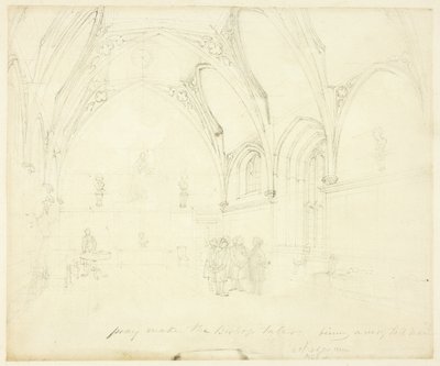 Studie pro Lambeth Palace, od Microcosm of London od Augustus Charles Pugin