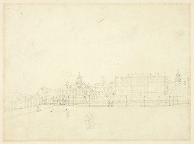Studie pro Královský palác, St. James Park od Augustus Charles Pugin