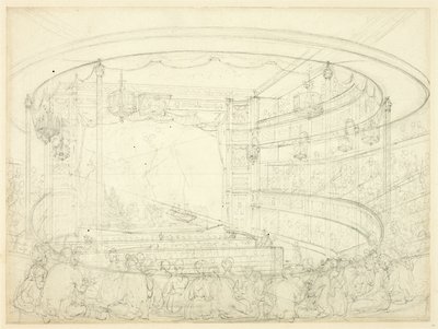 Studie pro divadlo Sadlers Wells od Augustus Charles Pugin