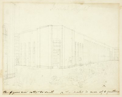 Studie pro nemocnici svatého Lukáše, od Microcosm of London od Augustus Charles Pugin