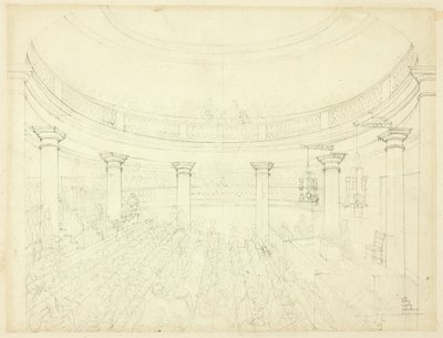 Studie pro Surrey Institution, z Microcosm of London od Augustus Charles Pugin