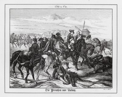 Prusové v bitvě u Valmy od Augustus J. Beck