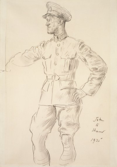 Portrét letce T.E. Shaw Lawrence z Arábie, 1935 od Augustus John