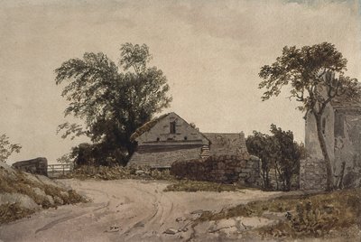 Chaty u silnice (kresba) od Augustus Wall Callcott