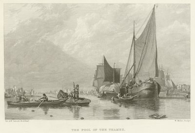 The Pool of The Thames (rytina) od Augustus Wall Callcott