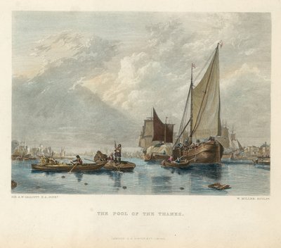 Bazén Temže od Augustus Wall Callcott