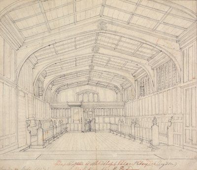 Kaple Arcibiskupského paláce, Croydon: Pohled z East Endu od Augustus Welby Northmore Pugin