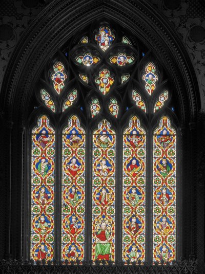 Východní okno s Jesse Tree, cca 1845 (vitráže) od Augustus Welby Northmore Pugin