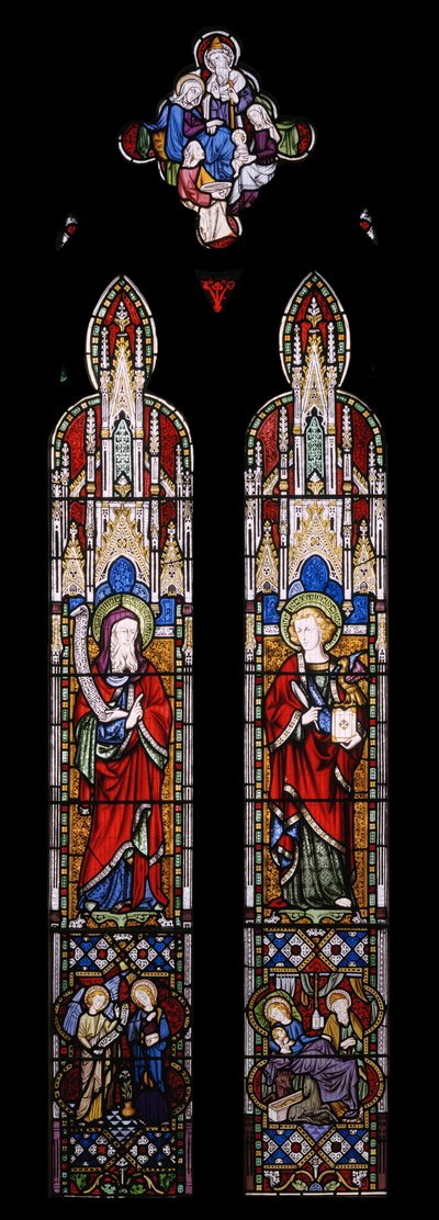 Isaiah & St. John The Evangelist, 1850 (vitráže) od Augustus Welby Northmore Pugin