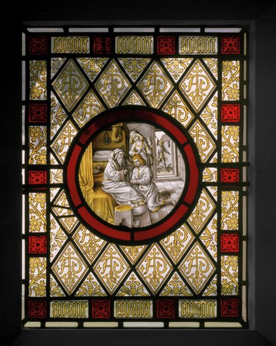 Okno do knihovny s nizozemským kruhem, kolem 1844 (vitráže) od Augustus Welby Northmore Pugin