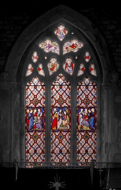 Raising Of Lazarus, The Marys at The Tomb a Raising of Jairuss Daughter, 1850 (vitráže) od Augustus Welby Northmore Pugin