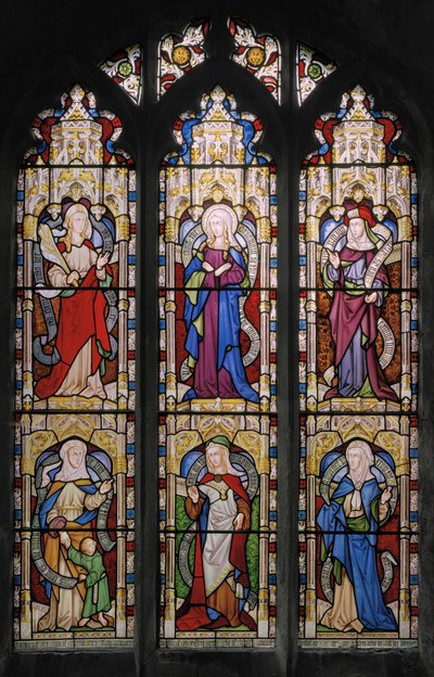 Ruth, Panna Marie, Sarah, Hannah, Dorcas a Anne, 1852 (vitráže) od Augustus Welby Northmore Pugin