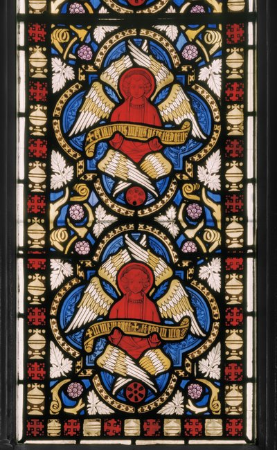 Seraphim, kaple Nejsvětější svátosti, kolem roku 1845 (vitráže) od Augustus Welby Northmore Pugin