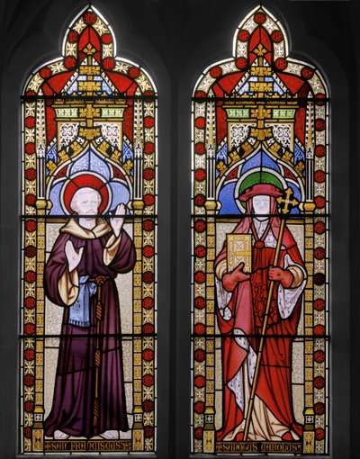 Sv. František z Assisi a sv. Carolus, 1847 (vitráže) od Augustus Welby Northmore Pugin