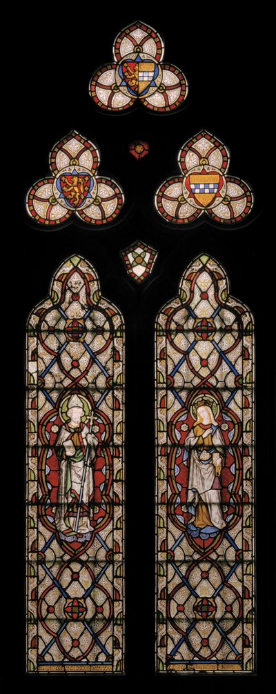 Svatý Jan z Beverley a sv. Alžběta Uherská, 1849 (vitráže) od Augustus Welby Northmore Pugin