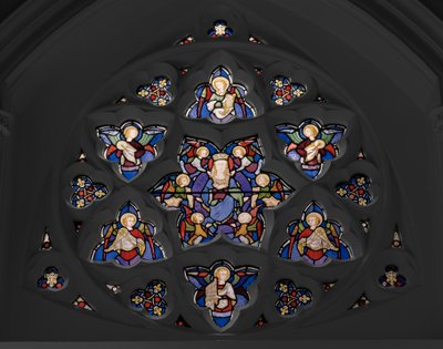 Okno s kružbami, 1850 (barevné sklo) od Augustus Welby Northmore Pugin