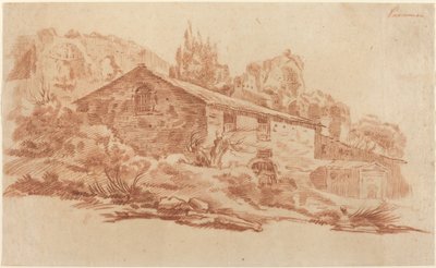 Rustikální budova mezi římskými ruinami od Aureliano Milani