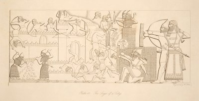 The Siege of a City, od Monuments of Niniveh, pub. 1849 od Austen Henry Layard