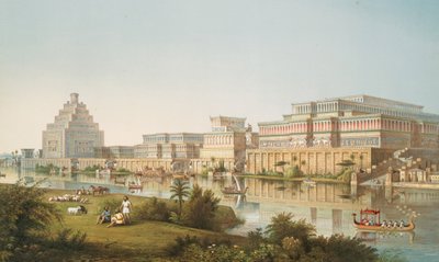 Paláce Nimroud [Calah] obnoveny, 1853 od Austen Henry Layard