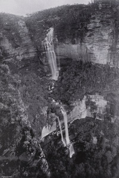 Nový Jižní Wales: Wentworth Falls (černobílá fotografie) od Australian Photographer