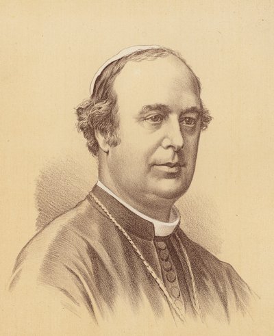 Nejdůstojnější Roger Bede Vaughan, arcibiskup ze Sydney (barevná litografie) od Australian School