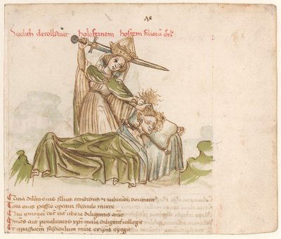 Judith zabíjející Holofernese od Austrian 15th Century