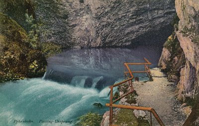 Vodopád Piesling-Ursprung na trase Pyhrnbahn v Rakousku. Pohlednice odeslána v roce 1913. od Austrian Photographer