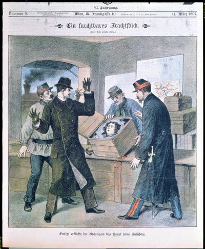 Hrozný náklad, titulní strana Illustrierte Zeitung, březen 1897 od Austrian School