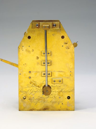 Měsíc trvající bodenstanduhr s časovou rovnicí a úplným kalendářem, 1806 od Austrian School
