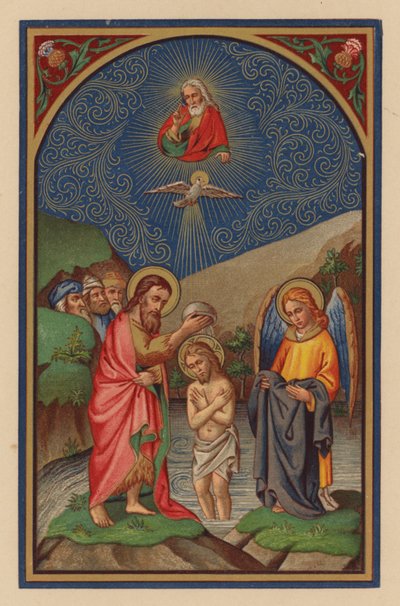 Křest D N J Chr (chromolit) od Austrian School