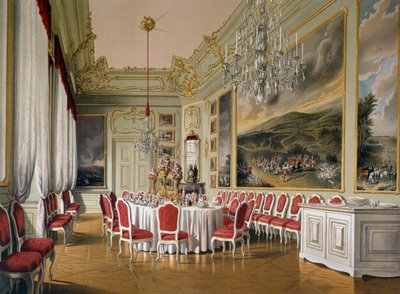 Jídelna v Imperial Apartments, zámek Schoenbrunn (Seznam světového dědictví UNESCO od Austrian School